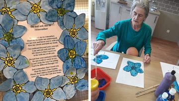Floral crafts project blossoms at Newton Heath care home